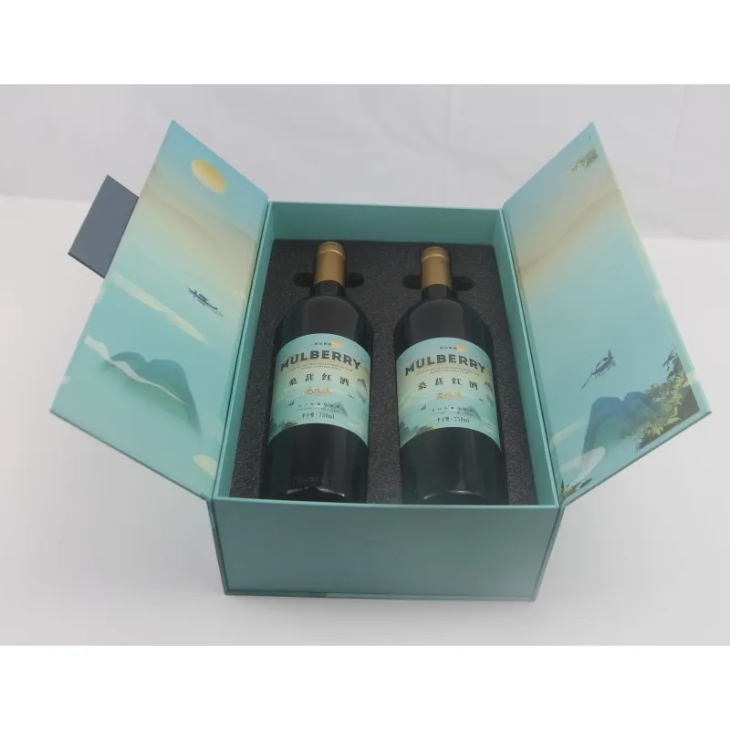 New packaging 750ml red wine/mulberry wine