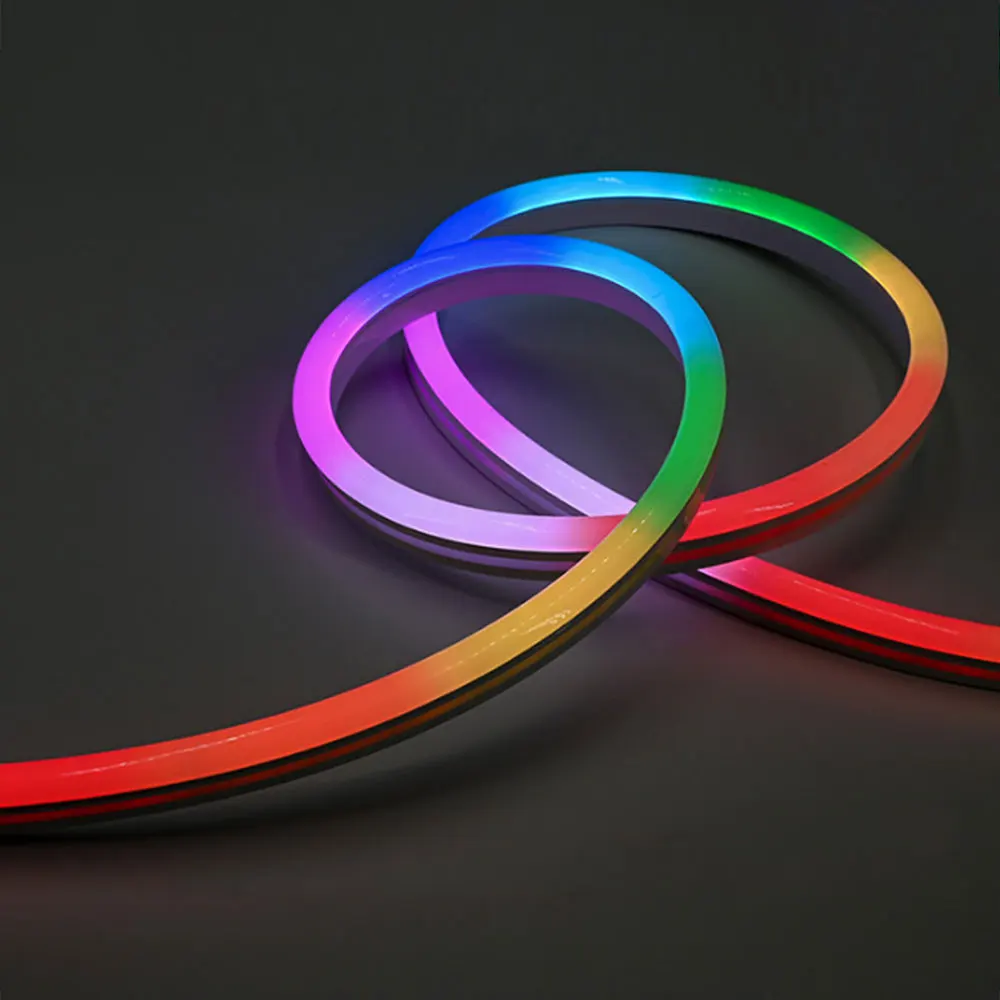 Custom RGB Led neon  8mm Waterproof IP67 LED Flexible Neon Strip Light 14W 12 24V Led Ambient Light for Home