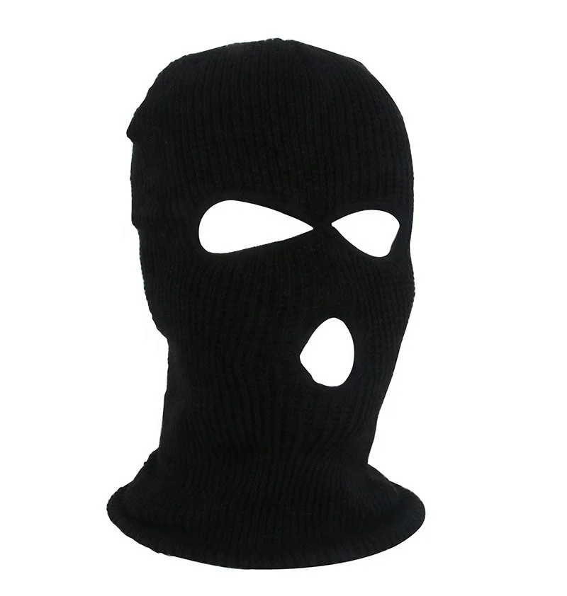 Amazon Hot Selling Winter Anti-cold Riding Mask Outdoor Sports Knitted Designer Neon Balaclava Three Hole