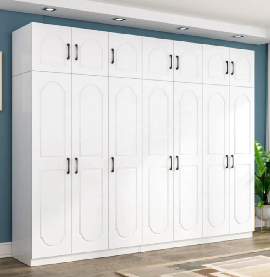  European style wardrobes bedroom modern home simple plastic wardrobe solid wood