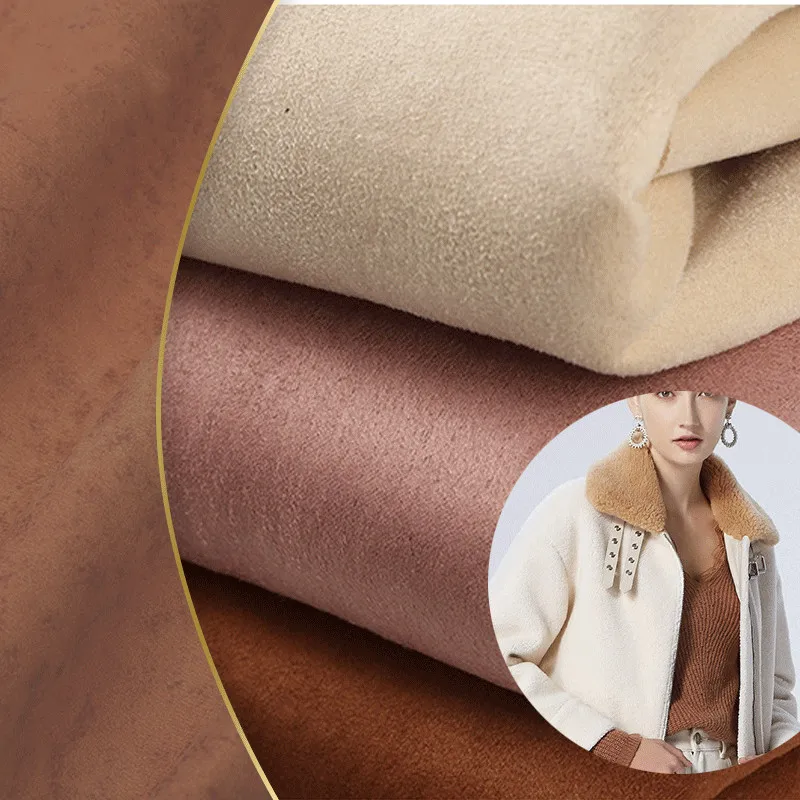 Factory Sell 100% Polyester Fabric Suede Fabric Bonded Sherpa Fabric for Winter