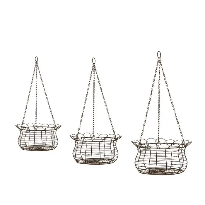 Metal Hanging Planter Basket Handmade Plant Hanger Decorative Hanging Planter Pot Holder