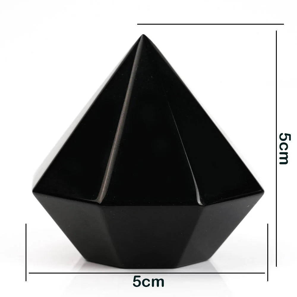 Wholesale Obsidian Rose Quartz Diamond Natural Gemstone Crystal Diamond Crafts For Gift Spirit Healing