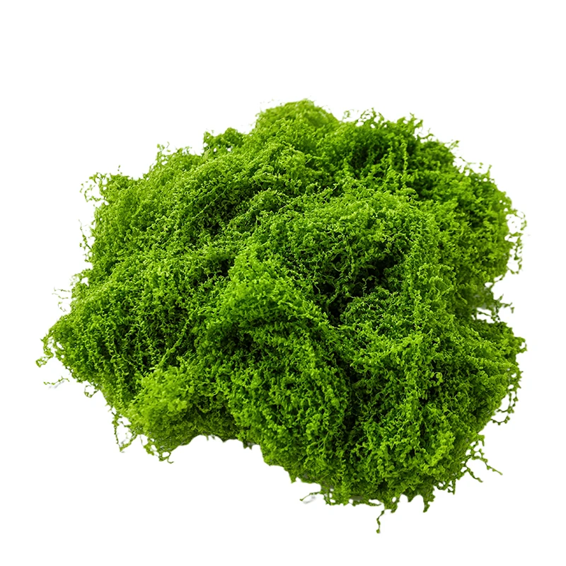 Wholesale Flocking Potted Green Moss Artificial Plant Sphagnum Peat Wall Art Office Decor