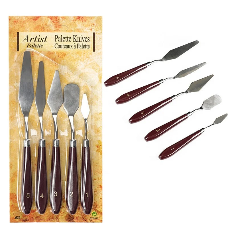 5pcs artist painting knife set oil painting palette knife for Art Painting