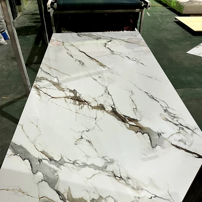 2024 High Glossy 3D Design 2mm 3mm UV PVC Wall Panel Marble Sheet Board for Walls