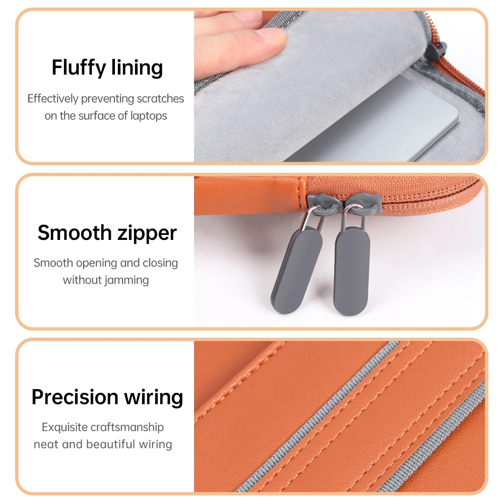 Wholesale Custom PU leather Laptop Sleeve Case Bag 13 14 15 inch Laptop Sleeve Covers handbag for Men Women Computer