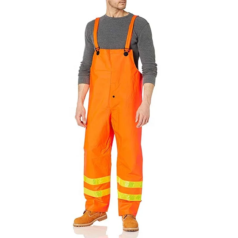 Fire Retardant Rain Suit High Visibility Safety Jackets Industrial Bib Overalls for Men