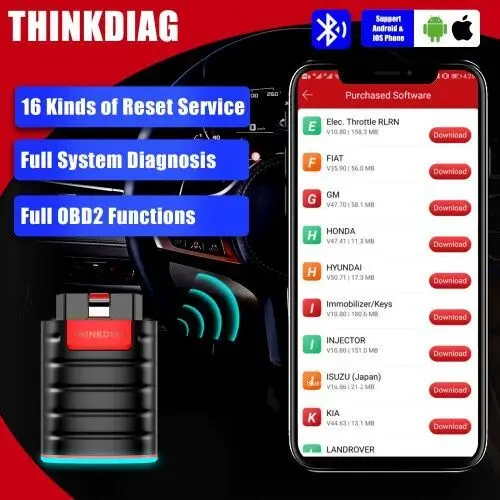 THINKCAR THINKDIAG New Version All Car Brands License 2 Year Free Update Online