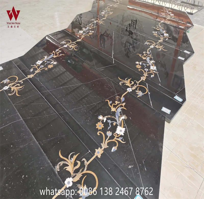 marble wall tile by mosaic pattern for wall painting pattern with leaf design good quality