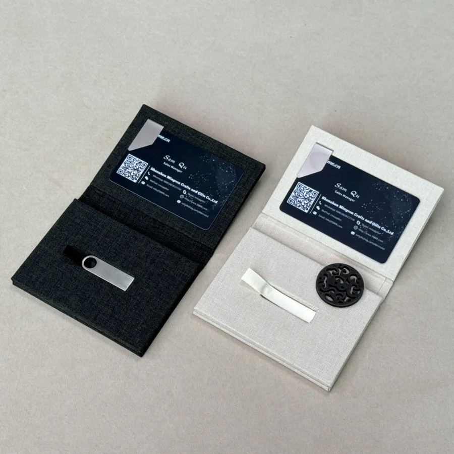 Тканевый бархатный держатель для карт и USB-накопитель