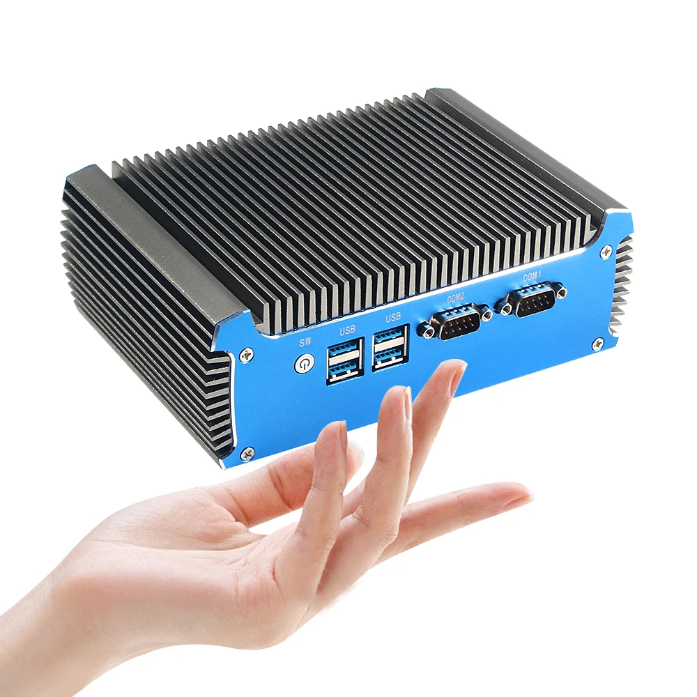 Small Pc Home Cel-reon J4125 J6412 16GB 2HD 6USB 2RS232 4Lan Desktop Office Computer SIM Slot Mini PC