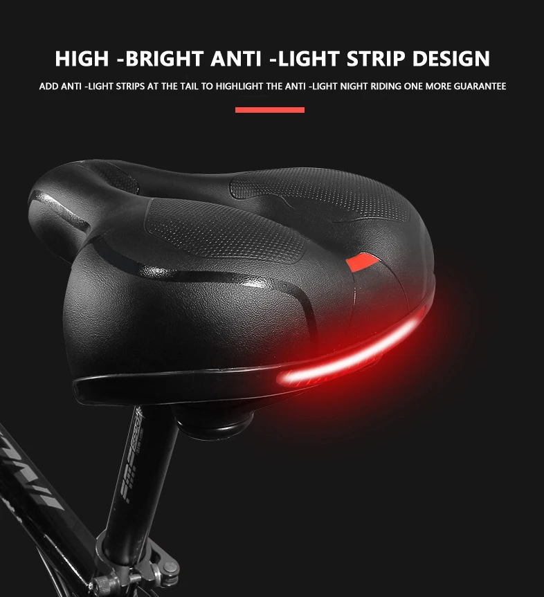 Hot Sale Shockproof Cushion Soft Comfortable Softwidening High Elastic Shock Absorption Mountain Bike Deep Dent Bicycle Saddle