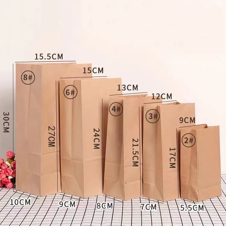 SenAng07 Hot Selling Manufacture China Custom Bolsa De Papel For Kraft Paper Food Bag