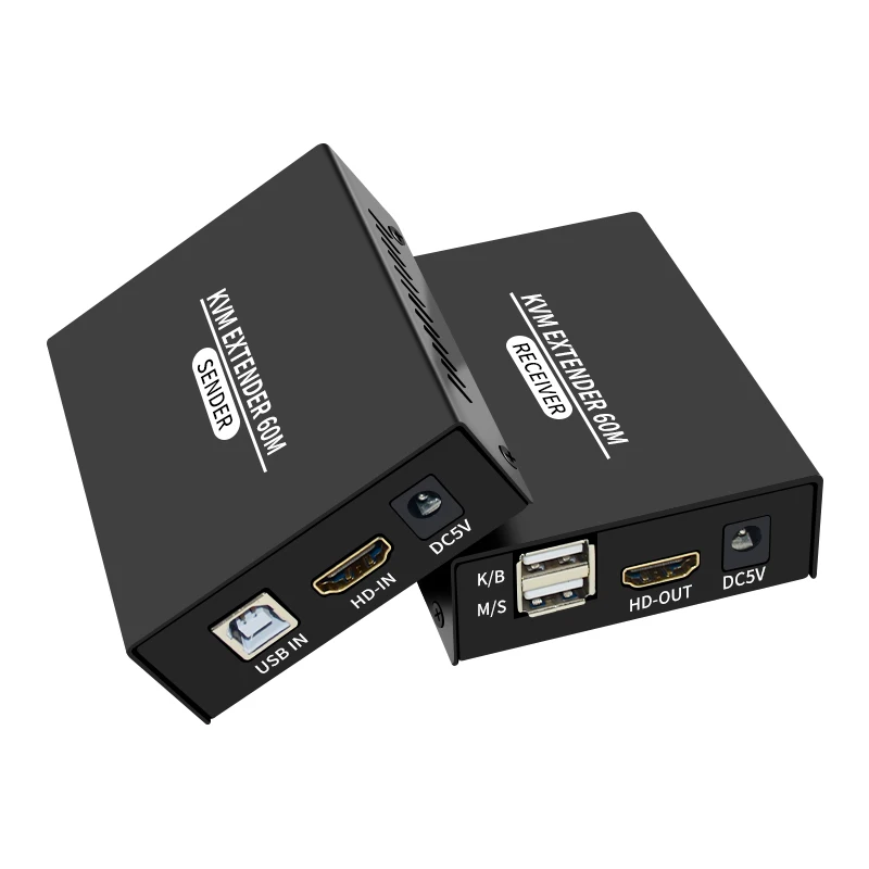 HD HDTV 60 кВм USB 1080p удлинитель с POE Power Over Cat6 Cat5e Ethernetcable для мыши и клавиатуры