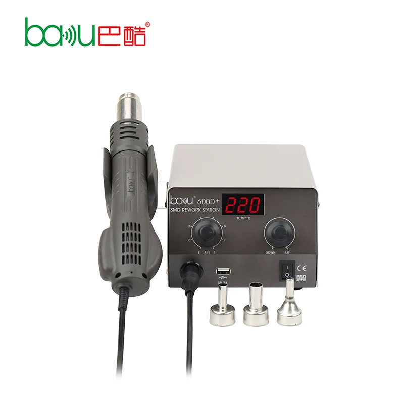 Горячая воздушная станция, тепловой пистолет, наладочная сварочная станция ba-600D +