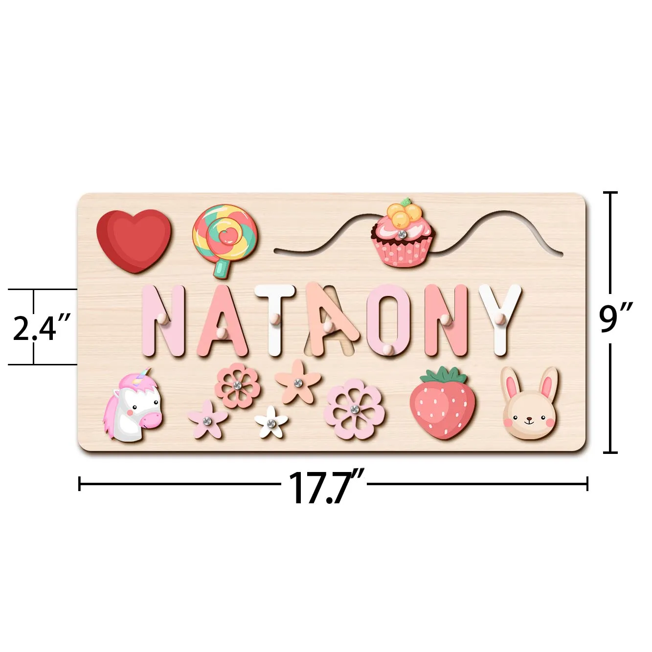 Wooden Toys kid toy puzzle Personalized Wooden Name Puzzle for dropshipping