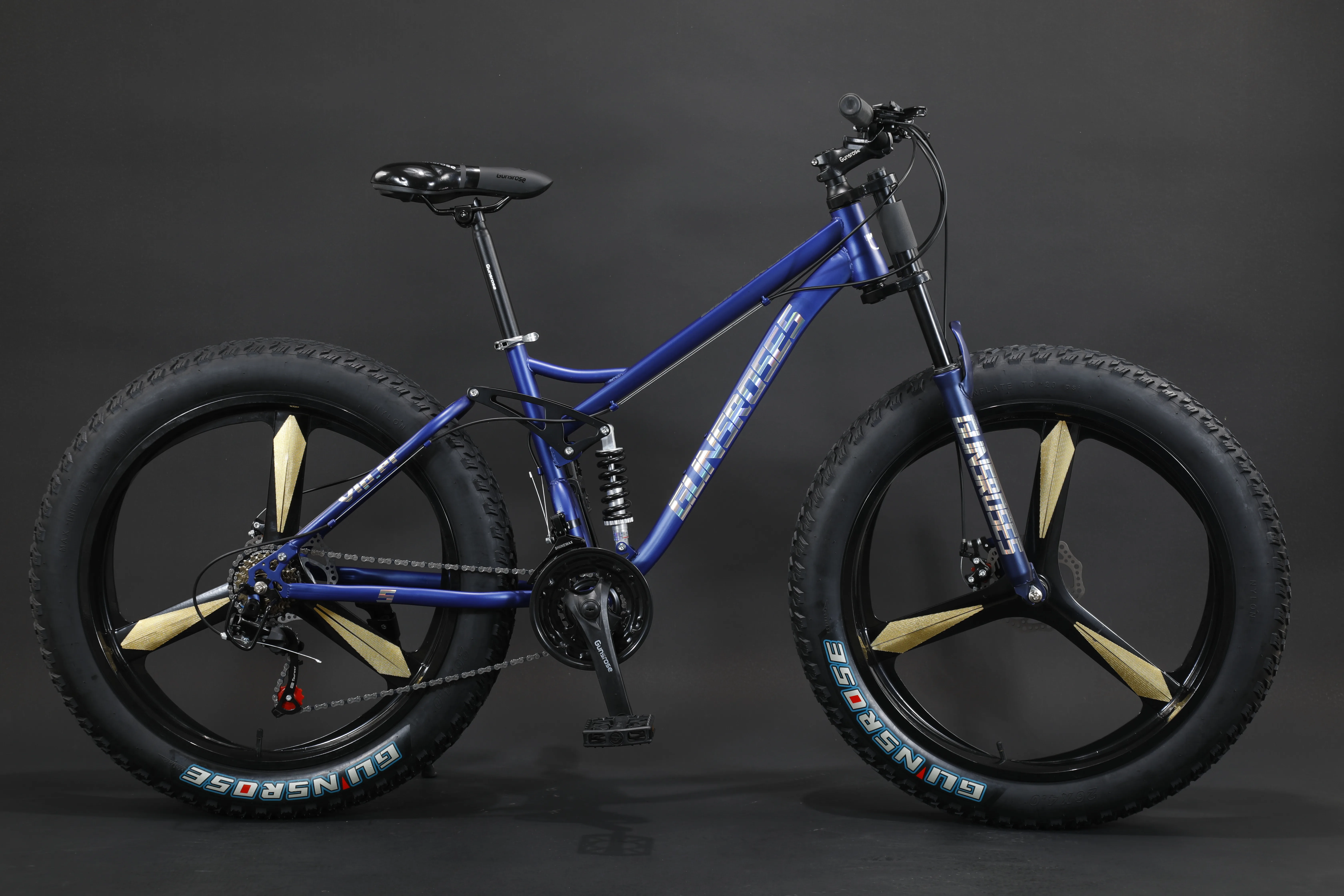 True Fashion 26*4.0 Mountain Cycle Popular Fat Tire Snow Bicycle with Steel Fork Disc Brake & Ordinary Pedal Beach Fat Bike