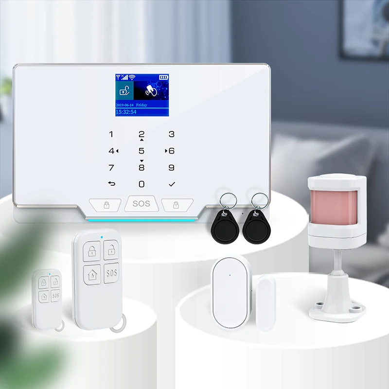 High-tech Wireless / Wifi gsm intelligent/ smart simple safe / security digital home / household fire alarm system