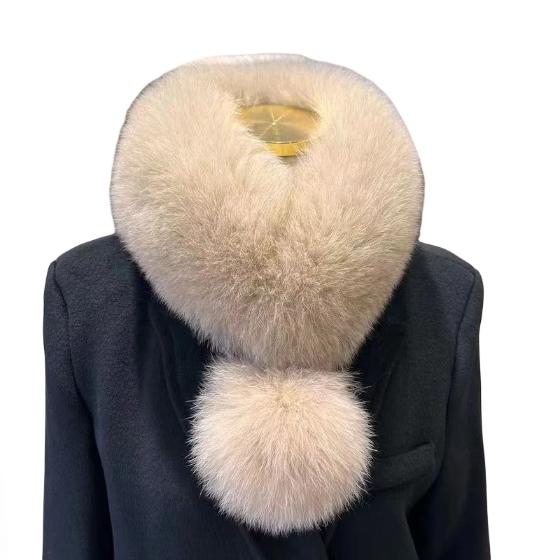 New Winter Ladies  Fox Fur Collar Thickened Convenient Warm Scarf