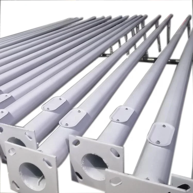 Customized hot dip galvanized 4m 6m cctv camera post light poles