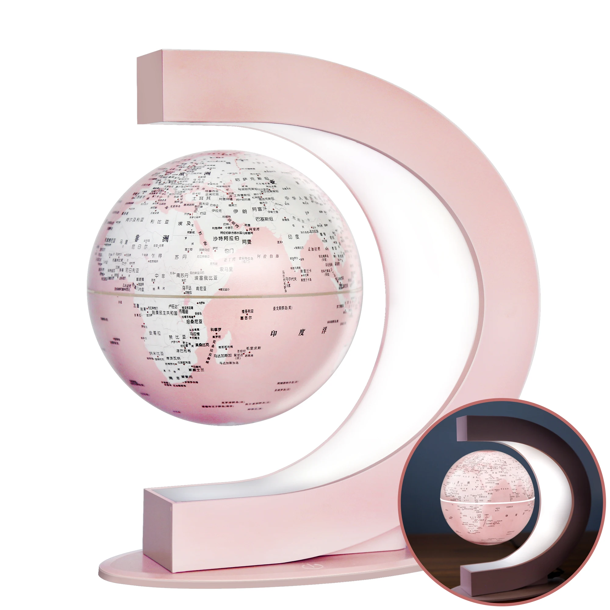 Dropshipping Products 2024 newest design led Glowing light up world levitating magnetic floating globe