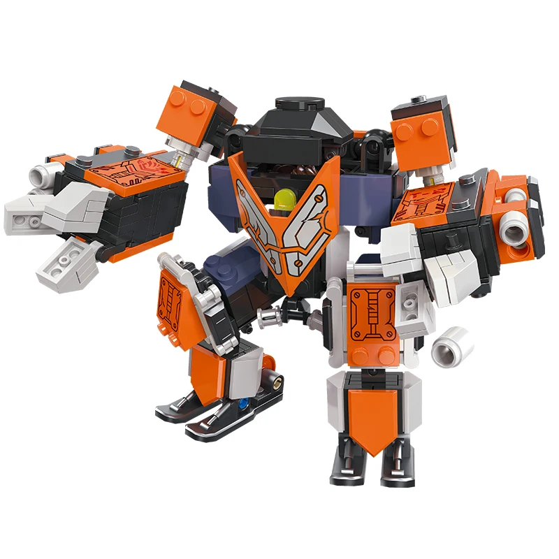 JIESTAR TOY 308 pcs boys collectable diy combat titan mecha robot moc building block brick kids birthday gift children robot toy