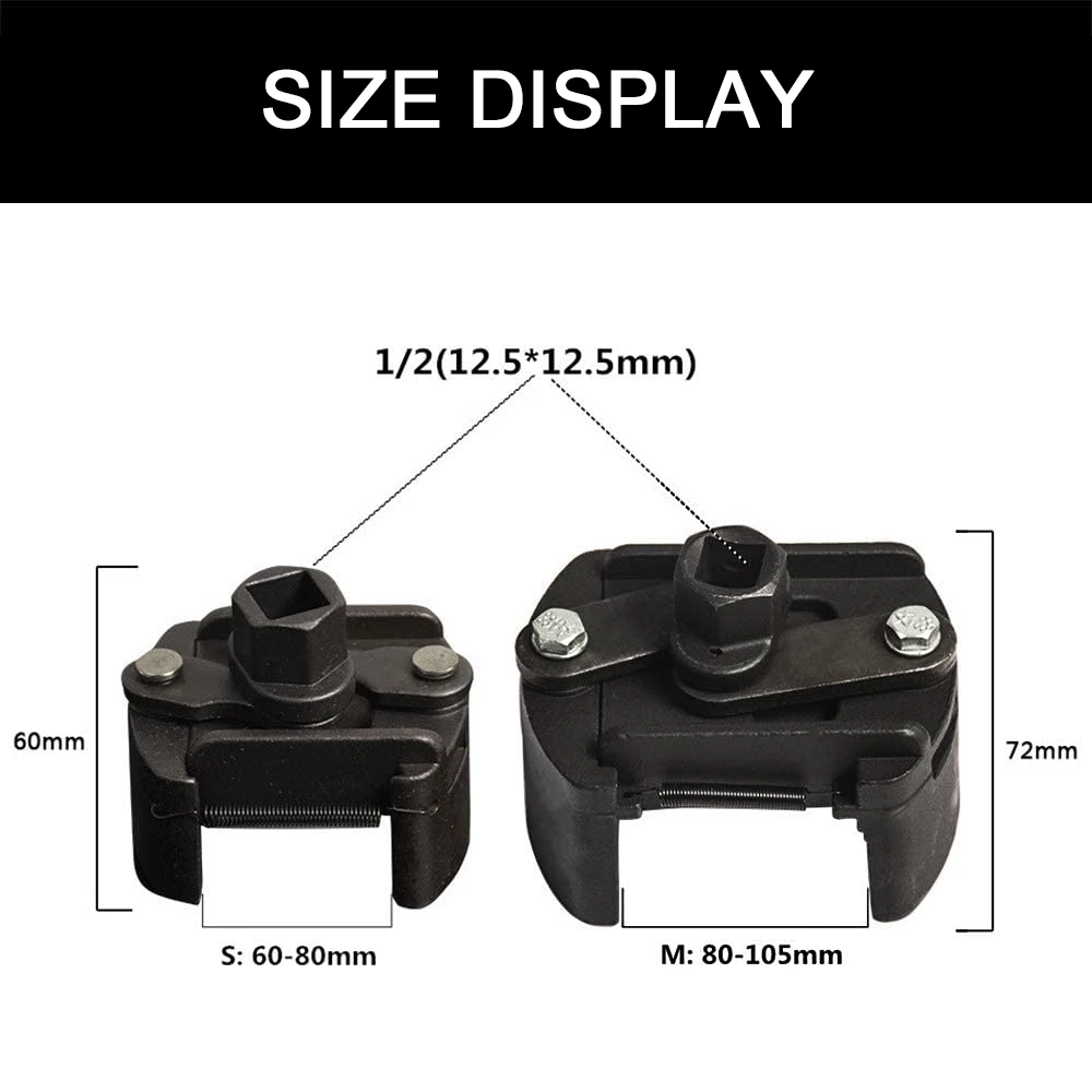 60-80mm Universal Oil Filter Wrench Oil Removal Tools For Removing Canisters Llave De Filtros De Aceite
