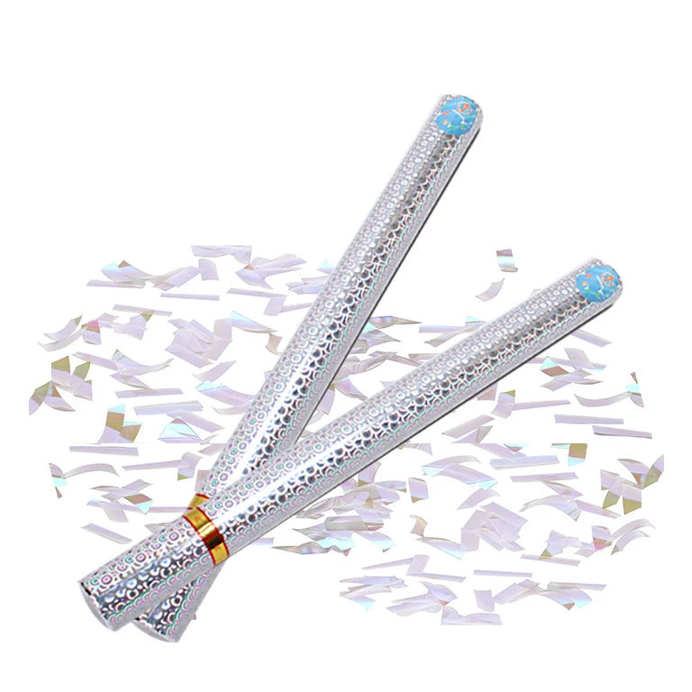Low Price Silver Party Poppers Wonderful Party Decoration Festival Confetti Cannon