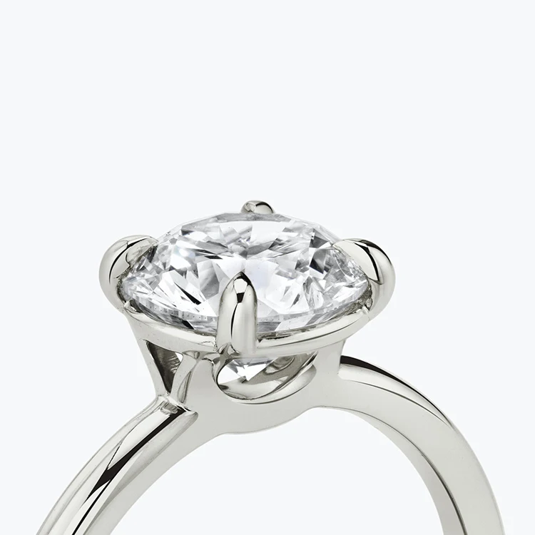 MEDBOO Fashion Jewelry Platinum PT990 1.5CT VSS Round Brilliant Cut Moissanite Diamond Luxury Engagement Rings For Women