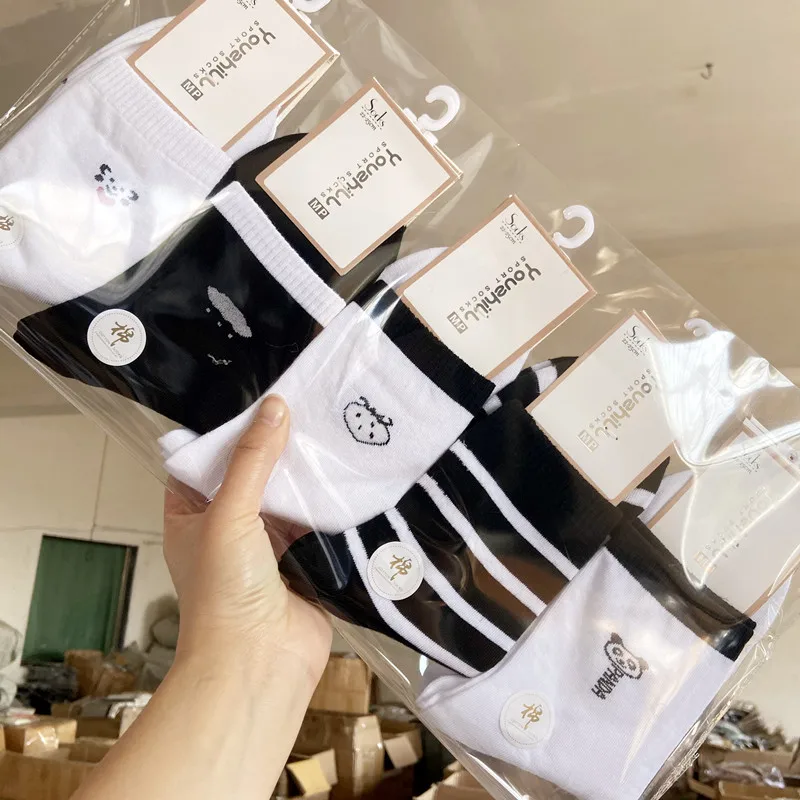 Lovely Style Cotton Ankle Socks Summer Breathable Thin Cute Pattern Women Socks For Girls Wholesale