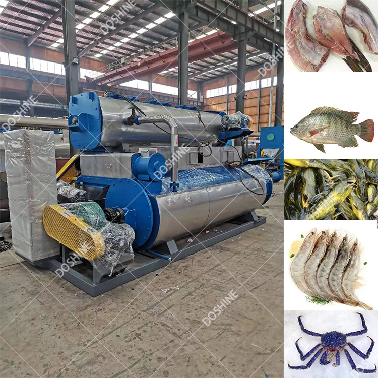 fish flour plant Tuna fish waste meal processing machine/compact fishmeal production line/shrimp heads powder making machine