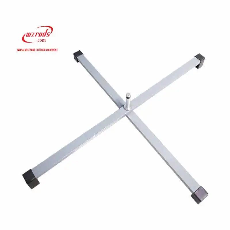 Weihai WZRODS Outdoor Iron Base Rectangular Pipe Cross Base for Advertising Beach Wind Flying Flag Banner