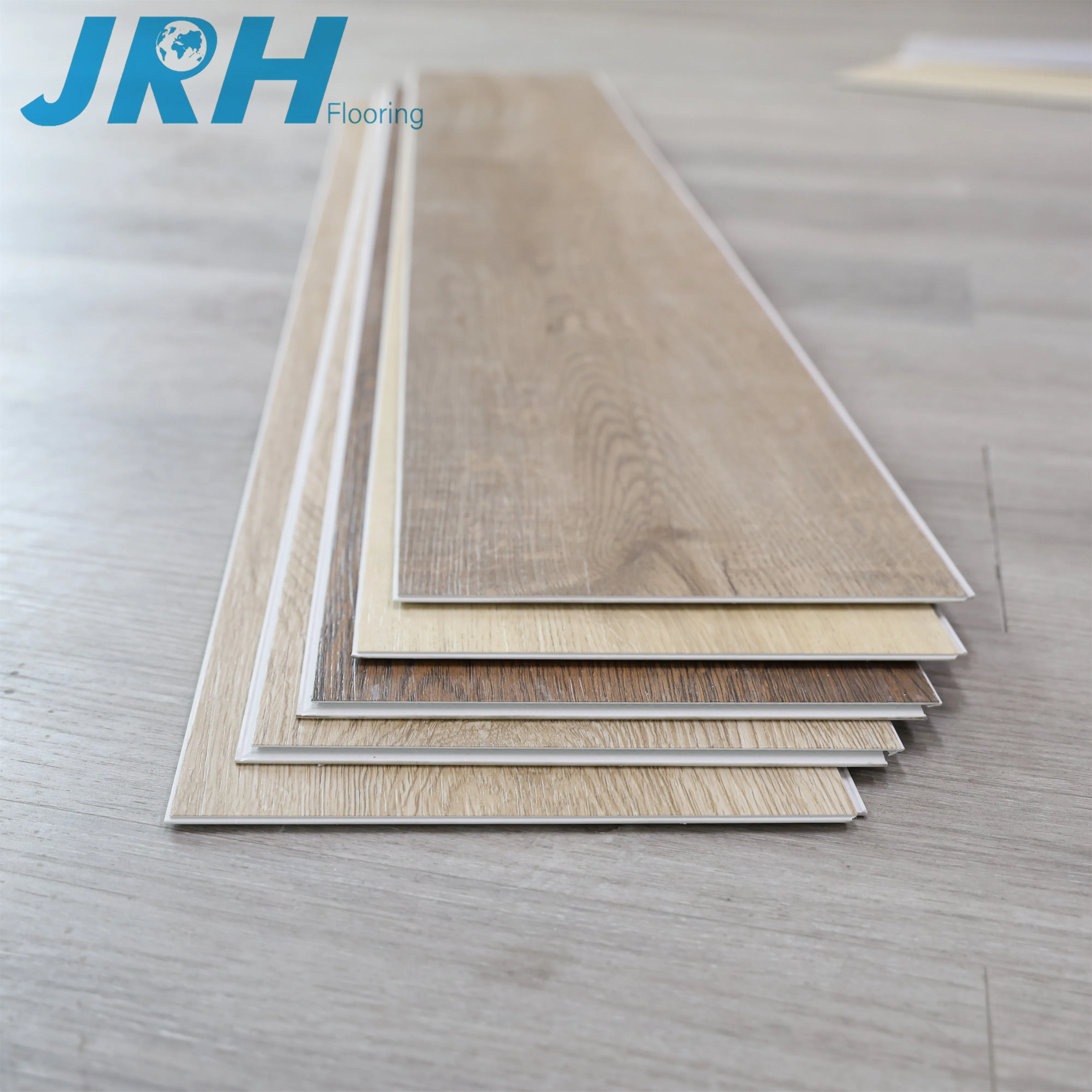 High Gloss PVC SPC Click Vinyl Flooring Wood Look Exterior Parquet for Indoor Home Decoration 5mm-6mm Thickness Plastic Sheet