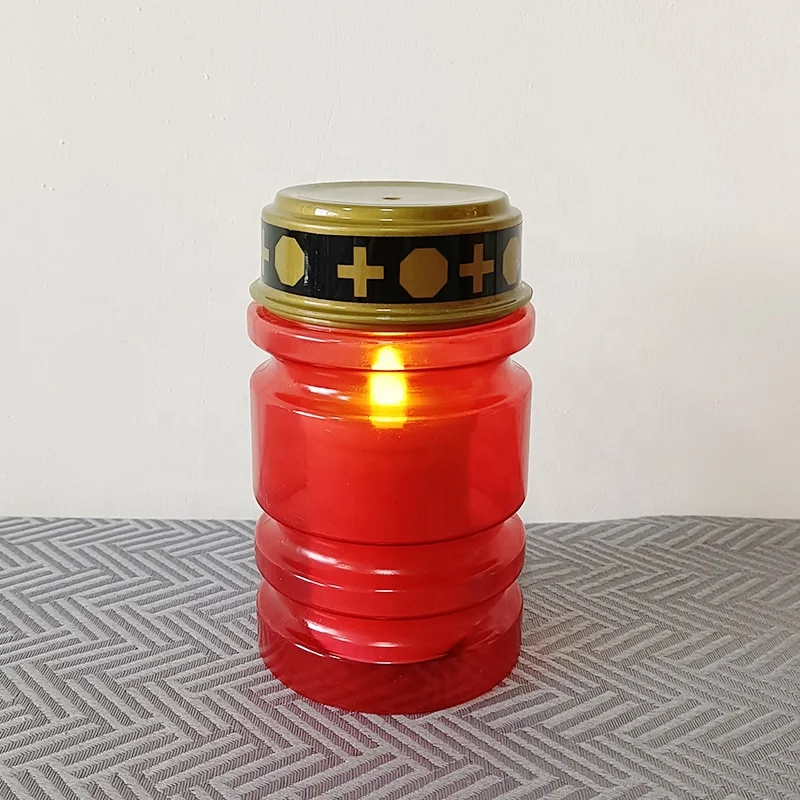 Newish Outdoor Battery Electric Prayer Candle for Memorial Cemetery  Religious Waterproof Grave LED Candle