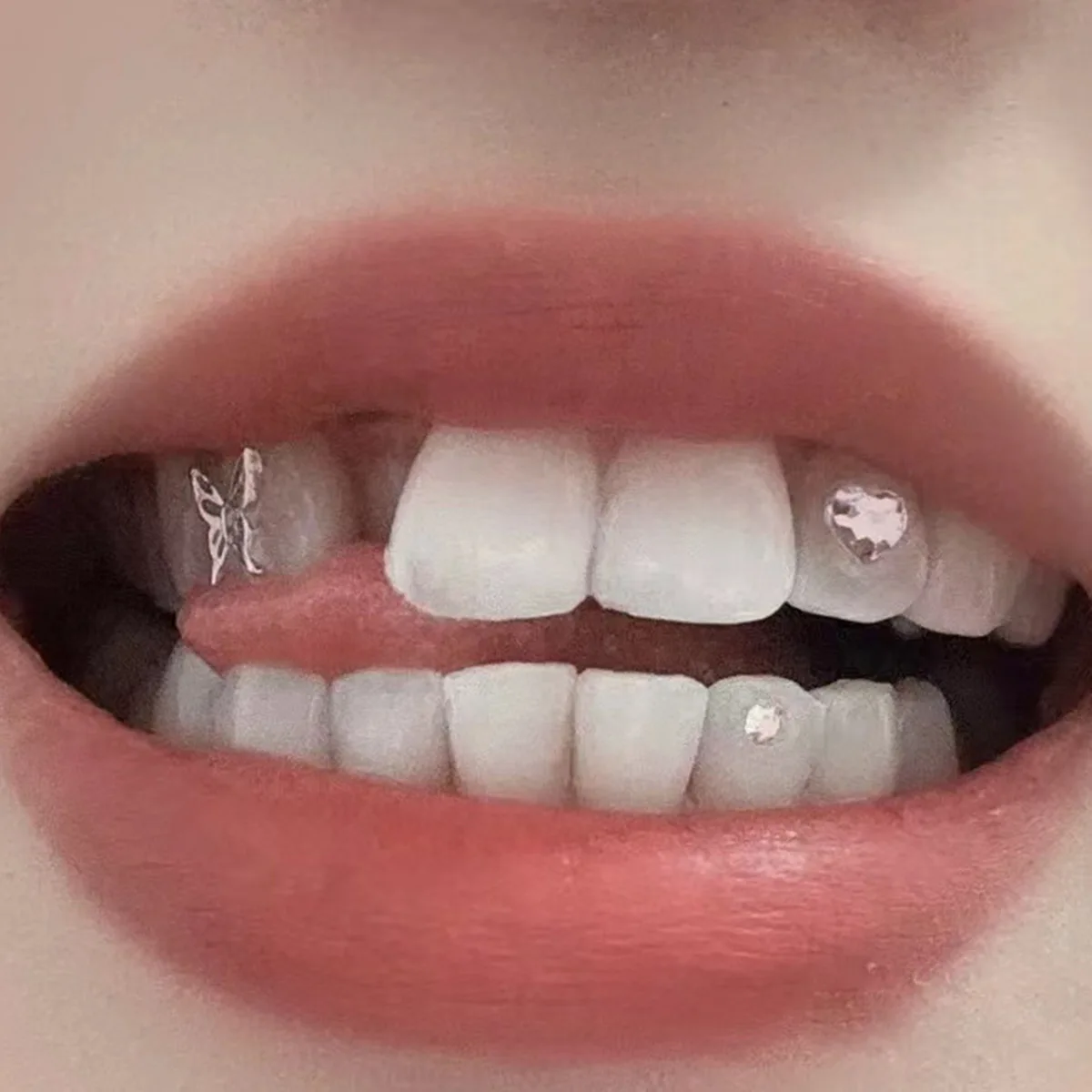 Punk Tooth Decoration Tooth Ornaments Butterfly Cross Antique Metal Dental Jewelry Teeth Sticker Kit Lead Free Dental Tooth Kit