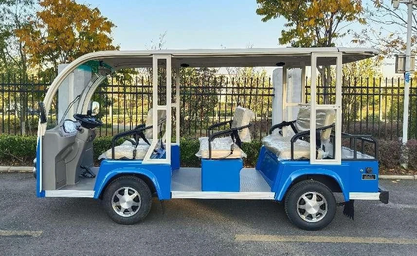 14 seater electric shuttle bus for sight seeing 72V powerful motor