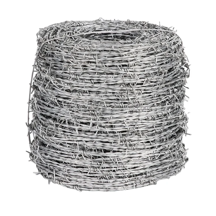 1.65mmx1.65mm Hot-Dipped Galvanized Barbed Wire Price 500m per Roll for safety fence