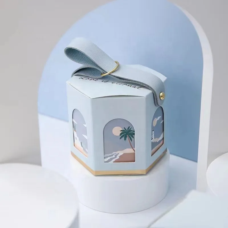 Wedding Birthday Baby Shower Decoration Oil Painting Season Style Candy Box Best Wishes