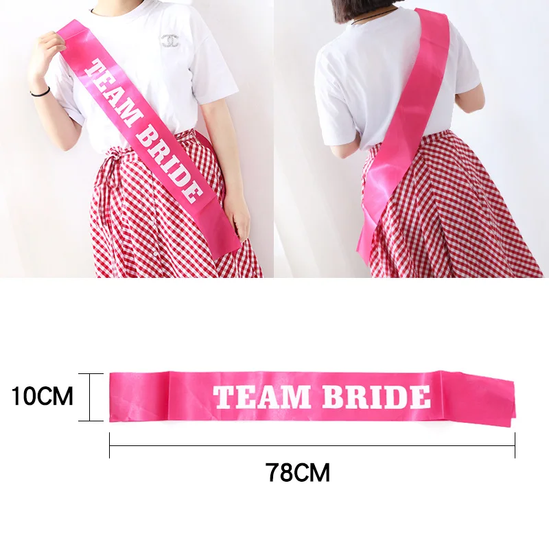 High Quality Bachelorette Party Satin Ribbon Pageant Sashes Wedding Supplies