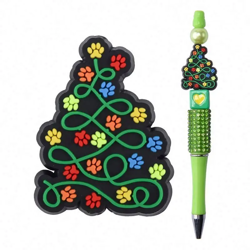 2024 New Design focal beads for pen making movies the hulk the lord of the rings custom clog charm Christmas tree silicone focal