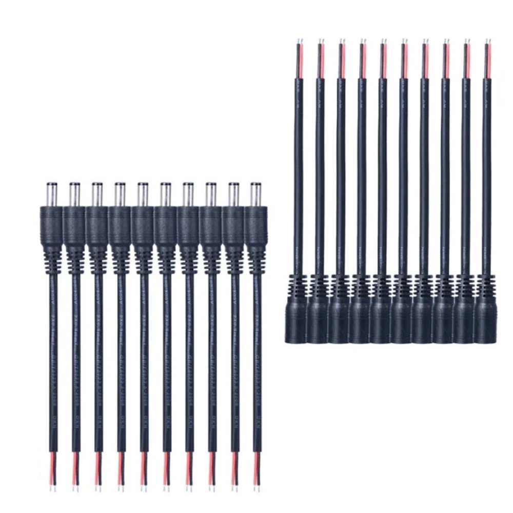 DC 12V Male Female Connector Cable 5.5mm2.1mm Power Plug Wire 2PIN Pigtail Connect Cord For LED Strip Light CCTV Camera Router