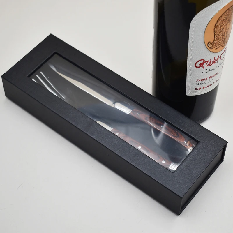 Laguiole Stainless Steel Flatware Set Kitchen Accessories with Wooden Handle Dinner Knife and Fork for Table Use