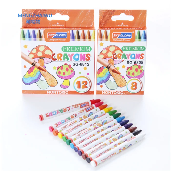 America hot sale stationery set for children art supplies set kindergarten kids Graffiti painting eco 12 colors crayon pen