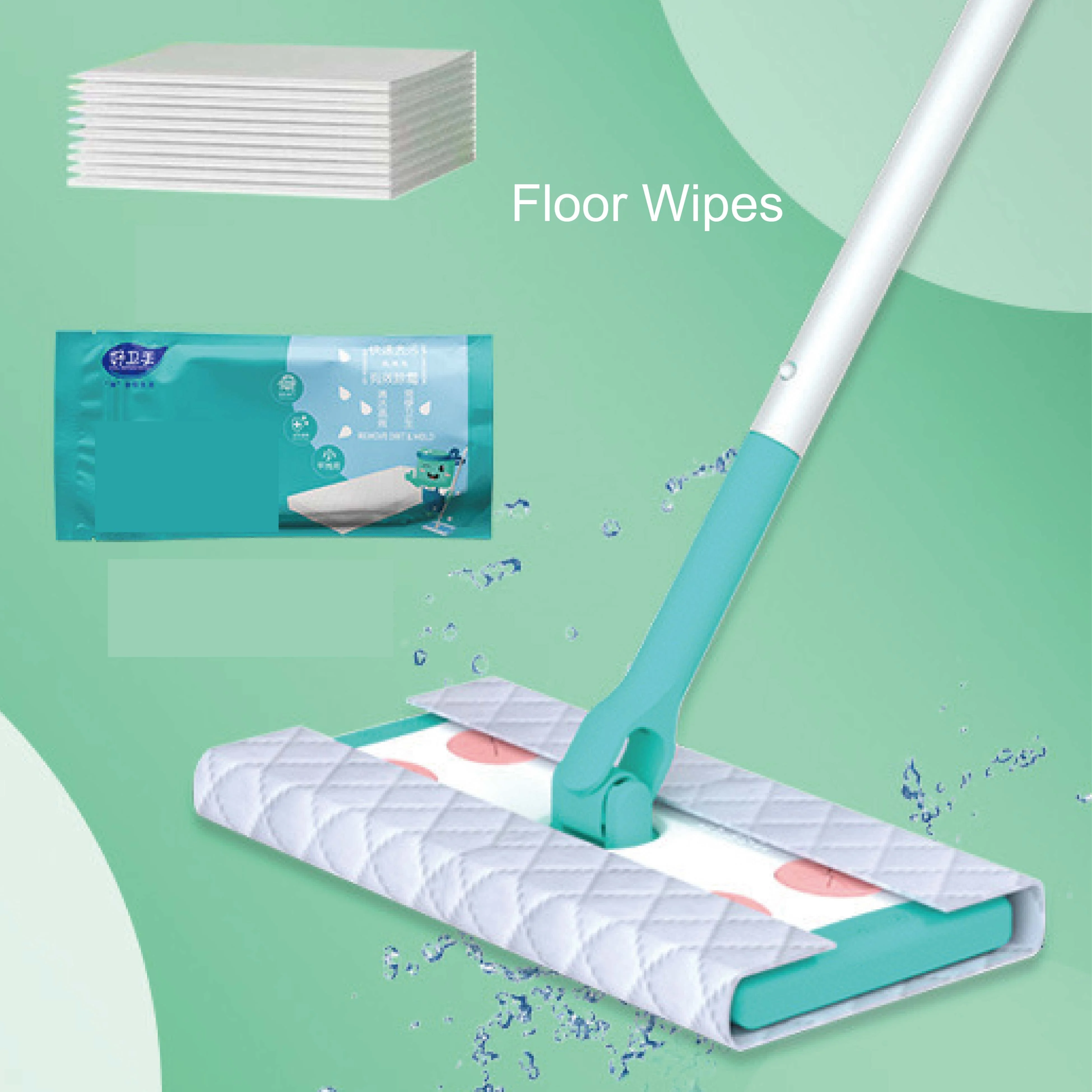 Disposable Cloth Pure Recyclable Super Fiber Cottonelle Flushable Custom Logo Nonwoven Dry Mop Cleaning Floor Wet Wipes