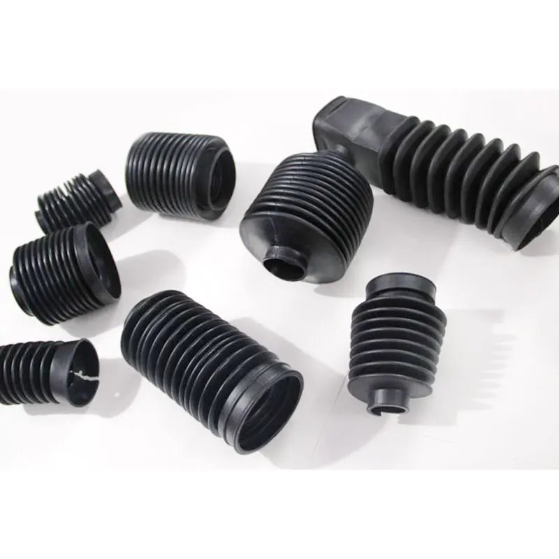 rubber bellow dust cover mold suction EPDM NBR FKM silicone with cuff end corrugated