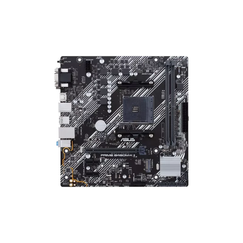 Desktop PRIME B450M-K II,Motherboard,micro ATX,M.2, H/DVI-D/D-Sub, SATA 6 Gbps, 1 Gb, USB 3.2 Gen 1 Type-A, BIOS FlashBack