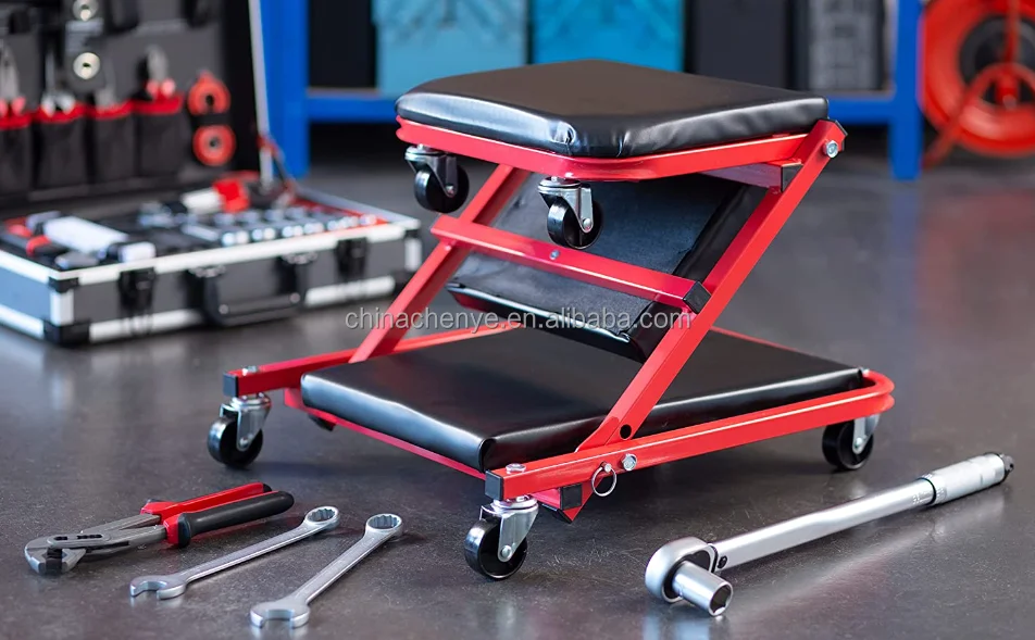 Workshop Creeper Padded Steel Frame Car Creeper Workshop Wheeled Lounger Montage Lounger