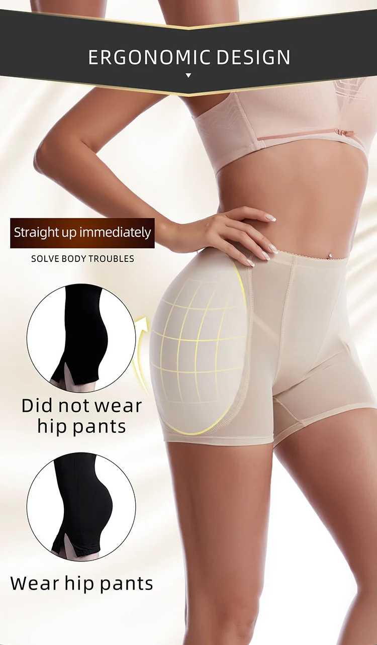 Custom Women Silicone Padded Butt Foam Panties Butt Lifter Shorts Padded Hips And Buttock Panties Hip Enhancing Panties