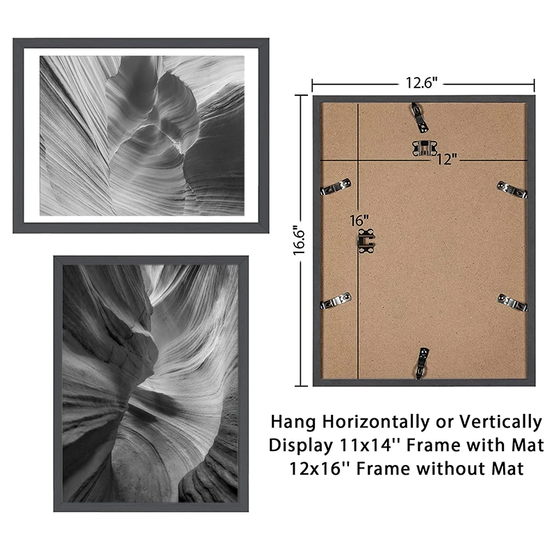 PVC Desk Wall albums accessories Decorations A4 5x7 6x8 8x10 11*14 inches Black White PVC picture plastic Photo Frame with mat